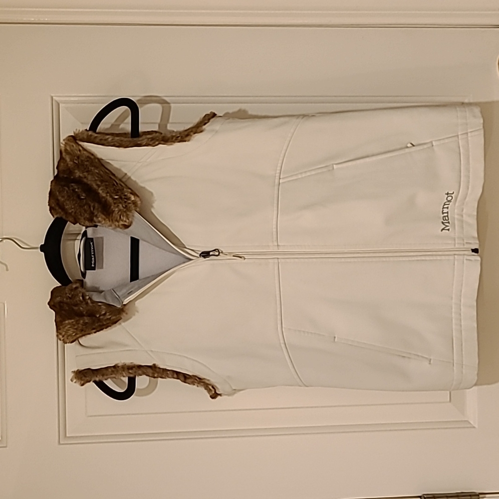 Marmot faux fur hooded vest